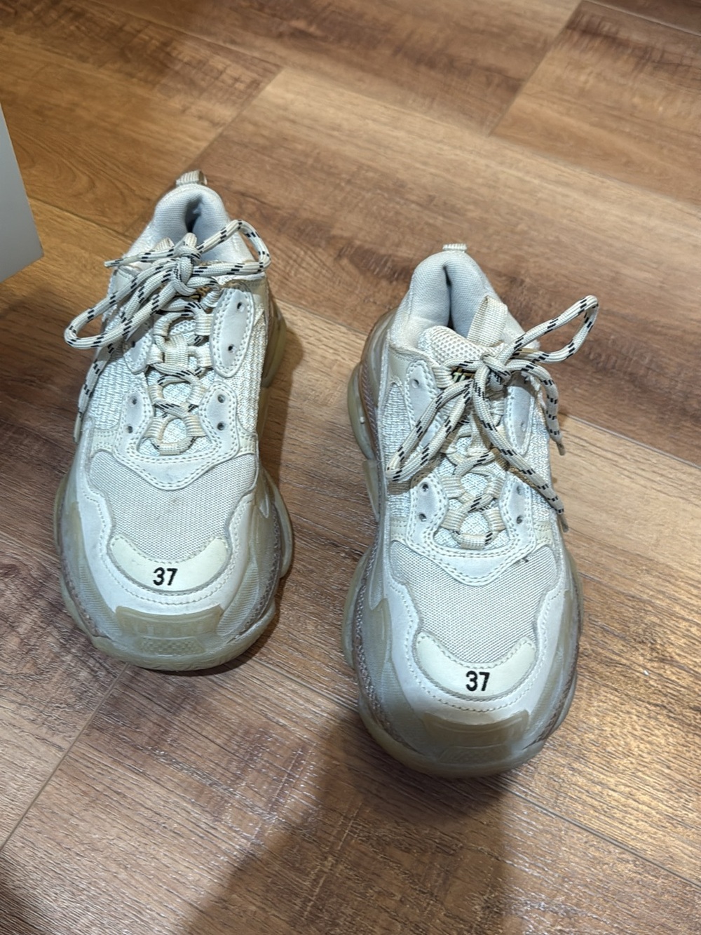 Balenciaga Triple S Sneakers in Off-White / Beige